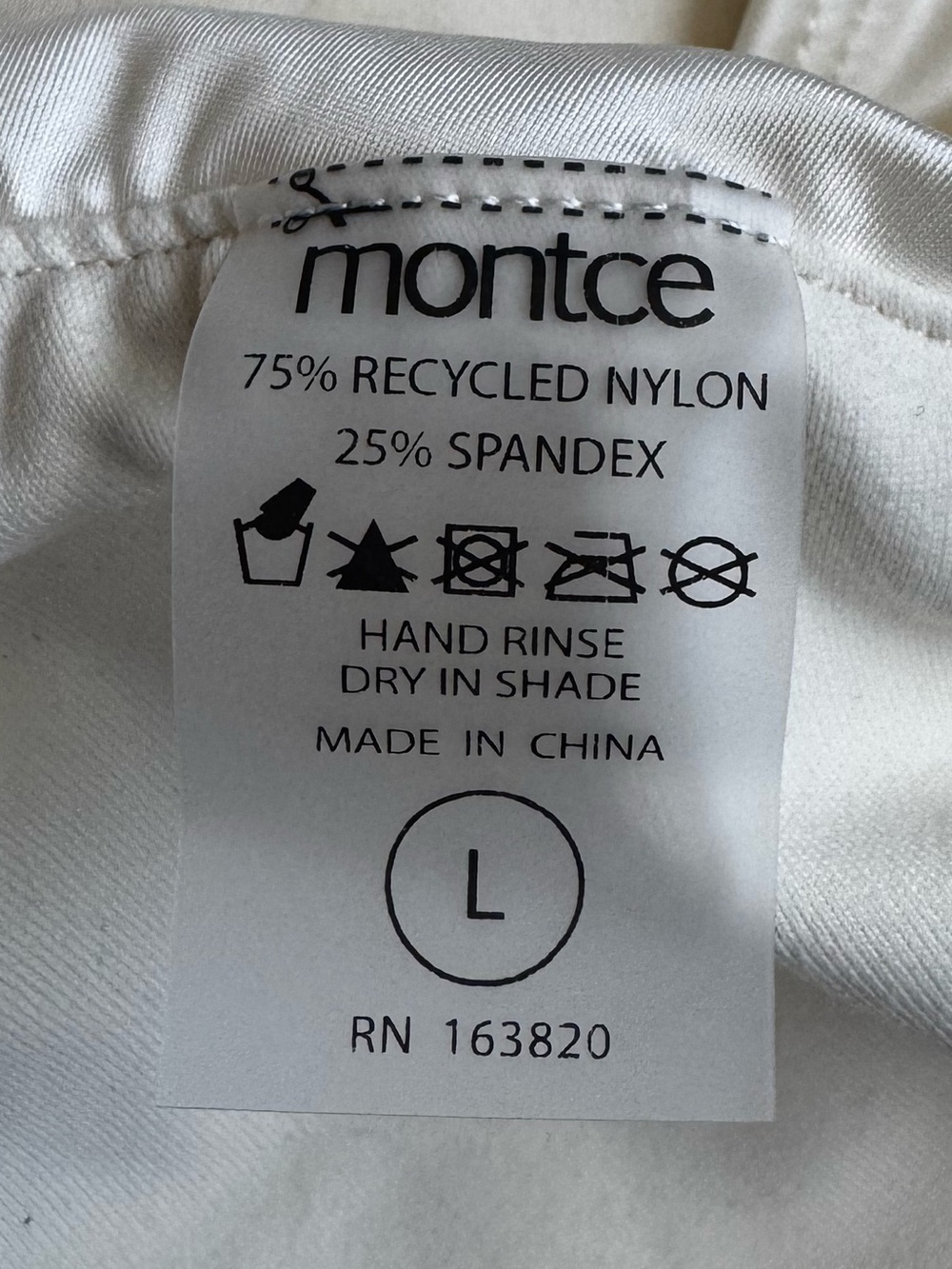 NWT MONTCE x Elsa Hosk Cream Silkie Tropez One-Piece Swimsuit Large - Picture 9 of 13
